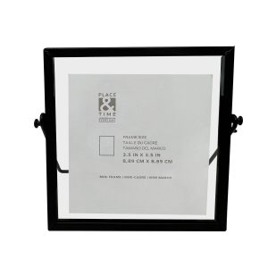 3.5 Black Edged Transparent Tabletop Picture Frame by Place   Time