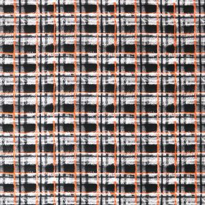 Black Orange Blurry Plaid Super Snuggle Flannel Fabric