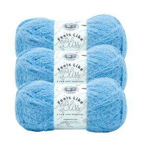 Lion Brand Feels Like Bliss 108yds Bulky Nylon Yarn 3 Bundle