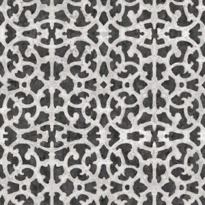 RoomMates Wallpaper Black   White Scroll Gate