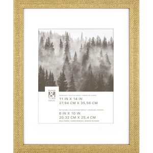 11 x 14 Matted to 8 x 10 Brass Wall Frame by Place   Time