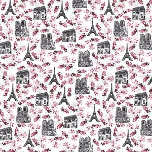 Paris Floral Architecture Super Snuggle Flannel Fabric