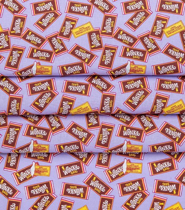 Willy Wonka Wonka Bar Cotton Fabric - Image 3
