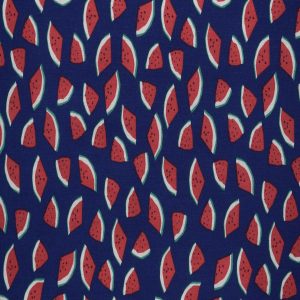 Americana Watermelons on Navy Quilt Cotton Fabric by Quilter s Showcase