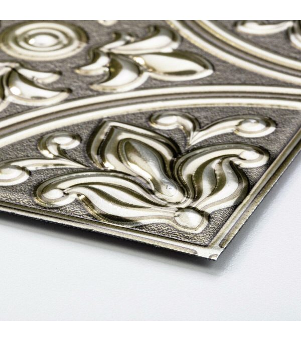Gold Tin Peel   Stick Tile Backsplash - Image 3