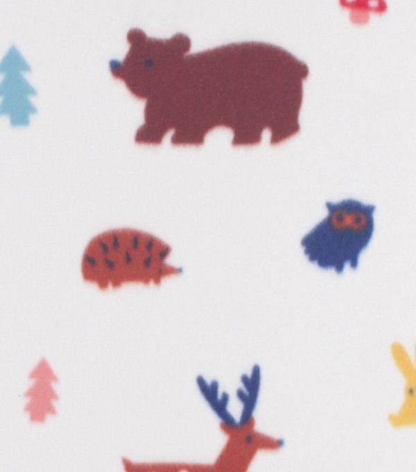 Woodland Animals Blizzard Prints Fleece Fabric