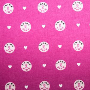 Breast Cancer Awareness Think Pink Super Snuggle Flannel Fabric