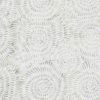 Swirls on White Batik Cotton Fabric