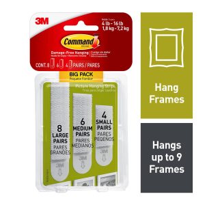 Command 12ct Assorted White Picture Hanging Strips