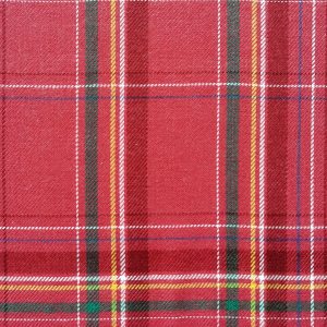 Red Tartan Brushed Plaid Polyester Flannel Fabric