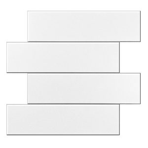 Luxury Viny Backsplash Tile White Subway Peel   Stick