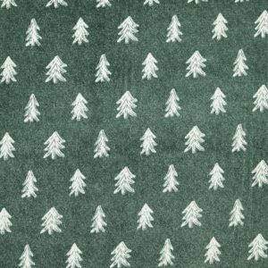 Green Tree Luxe Fleece Fabric