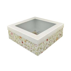 10 Bees on White   Green Storage Box With Window Lid by Place   Time