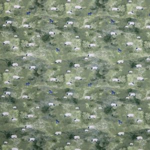 Sheep on Green Super Snuggle Flannel Fabric
