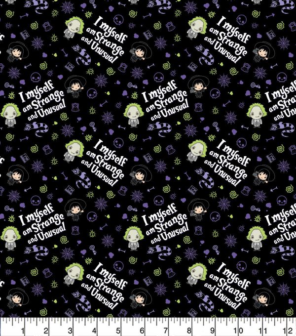 Beetlejuice Strange   Unusual Cotton Fabric