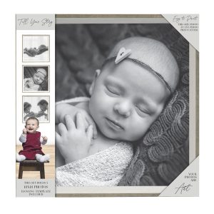 Enchante White and Natural 18 x 18 Plastic Photo Frames 3pk