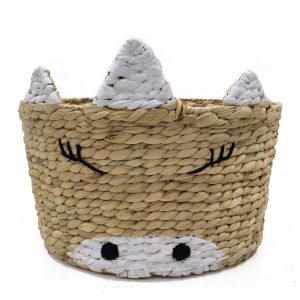 16 Unicorn Water Hyacinth Woven Basket by Place   Time