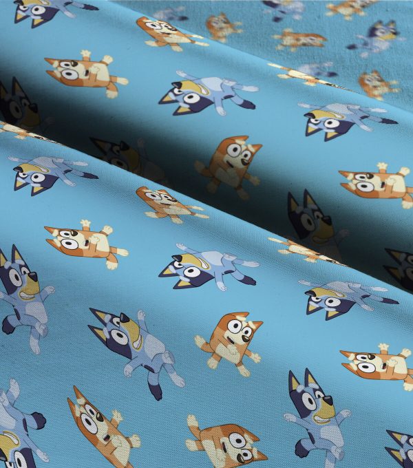 Bluey   Bingo Blue Cotton Fabric - Image 3