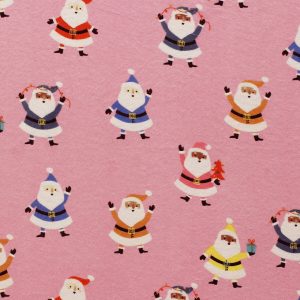 Multicolor Santa Super Snuggle Christmas Flannel Fabric