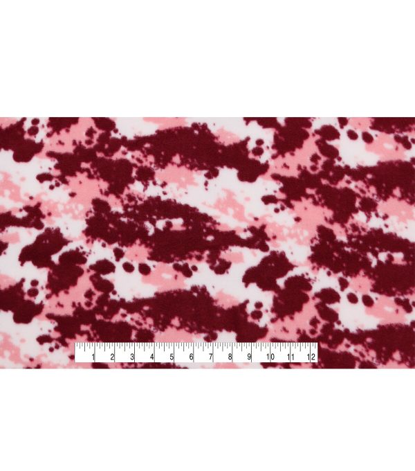 Pink Camouflage Anti Pill Fleece Fabric - Image 4