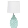 All The Rages 14 Ceramic Tear Drop Desk Lamp With Fabric Shade