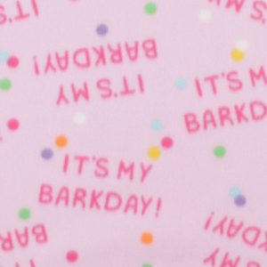Pink It s My Barkday Blizzard Fleece Fabric
