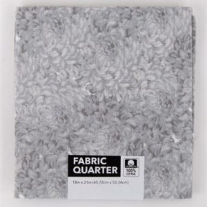 18 x 20 Petals on Gray Cotton Fabric Quarter 1pc by Keepsake Calico