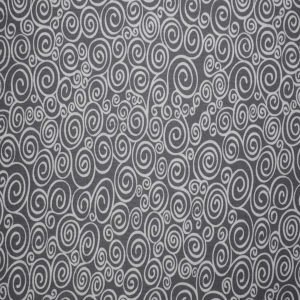 Swirls on Gray Cotton Fabric by Quilter s Showcase