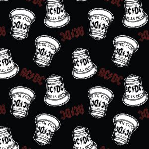 ACDC Cotton Fabric Hells Bells
