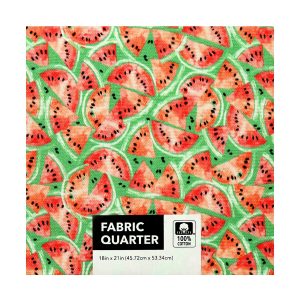 Watermelon 1-Piece Cotton Fabric Quarter