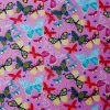 Butterflies on Pink Super Snuggle Flannel Fabric
