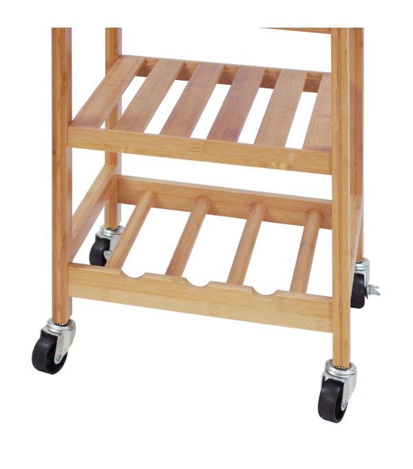 Oceanstar 14.5 Bamboo Kitchen Trolley - Image 7