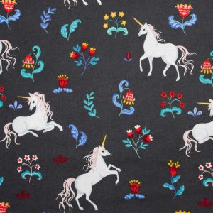 Folk Unicorn Super Snuggle Flannel Fabric