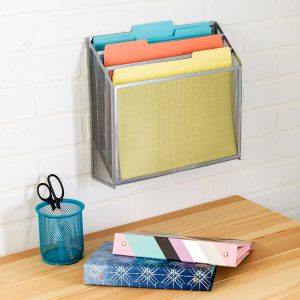 Honey Can Do 12.5 x 11.5 Silver Vertical File Sorter