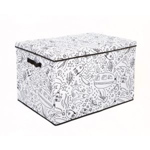 24 x 18 Under the Sea Children’s Color In Storage Cube With Lid