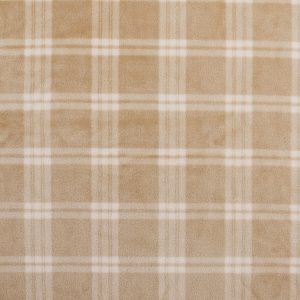 Cream Plaid Sew Lush Fleece Fabric