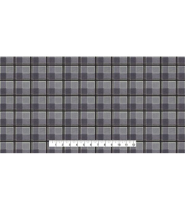 Plaid Gray 108 Wide Flannel Fabric - Image 4
