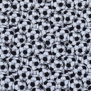 Packed Soccer Balls Novelty Cotton Fabric