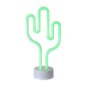 Northlight 11.5 Battery Operated Neon LED Green Cactus Table Light