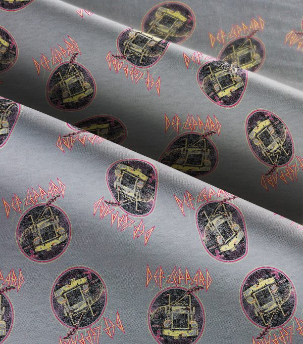 Def Leppard Icon Heathered Cotton Fabric - Image 3