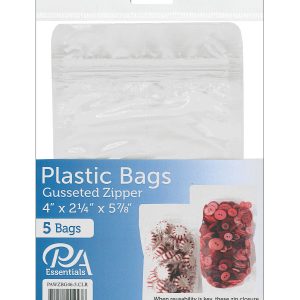 PA Essentials 4 Gusseted Zipper Bags 5pk