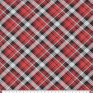 Kate Red   Black Plaid Super Snuggle Flannel Fabric