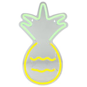 Northlight 16 Yellow and Green Pineapple LED Neon Style Wall Sign