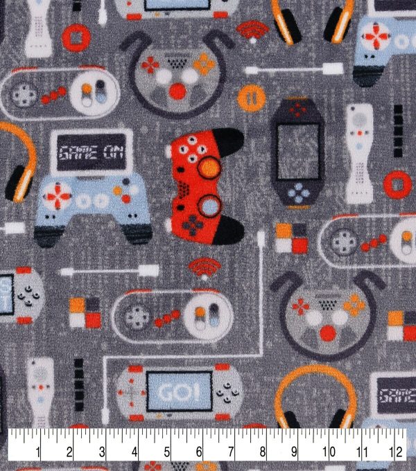 Game On Sew Lush Fleece Fabric - Image 2
