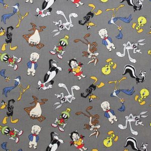 Looney Tunes Cotton Fabric Tossed Characters