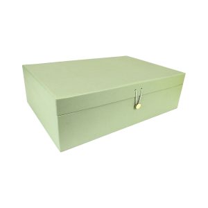 16 Green Rectangle Box With Button Closure