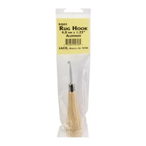 Lacis 4mmx1.25  Aluminum Punch Needle Rug Hook with Wood Handle