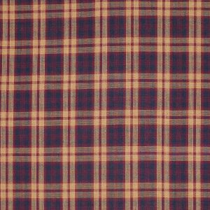 Navy   Red Plaid Navy Yarn Dyed Patriotic Cotton Fabric