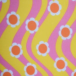Groovy Daisies on Swirl Quilt Cotton Fabric by Quilter s Showcase - 1
