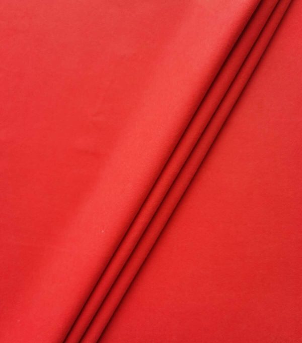 Heathered Red Solid Luxe Flannel Fabric - Image 3